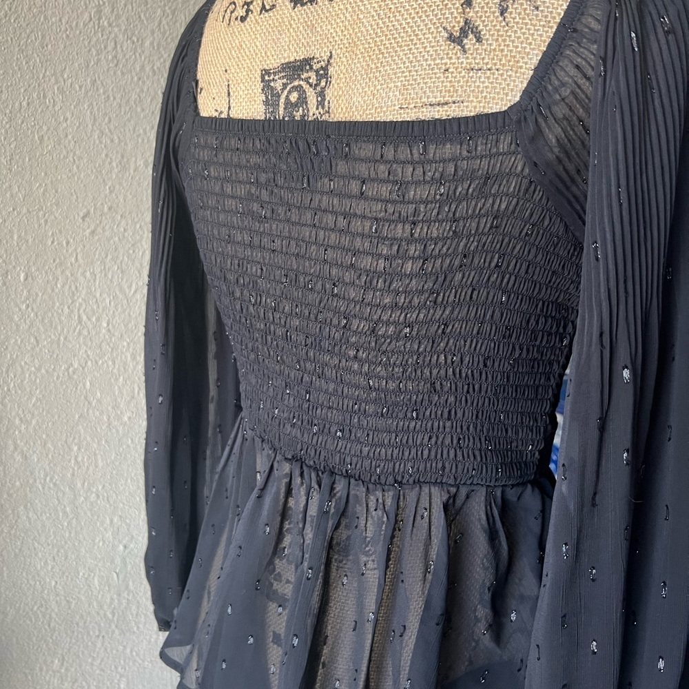 Express Black Sheer Blouse - Picture 4 of 4